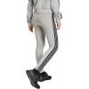 imageadidas Womens Essentials 3Stripes Cotton LeggingsMedium Grey HeatherBlack