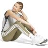 imageadidas Womens Essentials 3Stripes Cotton LeggingsOlive StrataWhite