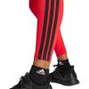 imageadidas Womens Essentials 3Stripes Cotton LeggingsPure RubyBlack