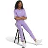 imageadidas Womens Essentials 3Stripes Cotton LeggingsViolet FusionWhite