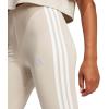imageadidas Womens Essentials 3Stripes Cotton LeggingsWonder AluminaWhite
