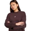 imageadidas Womens Essentials Small Logo Feel Cozy SweatshirtShadow BrownWhite