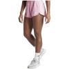 imageadidas Womens Pacer Training 3Stripes Woven HighRise ShortsBliss PinkWhite