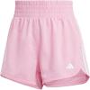 imageadidas Womens Pacer Training 3Stripes Woven HighRise ShortsBliss PinkWhite