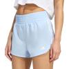 imageadidas Womens Pacer Training 3Stripes Woven HighRise ShortsBlueWhite