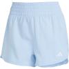 imageadidas Womens Pacer Training 3Stripes Woven HighRise ShortsBlueWhite