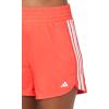 imageadidas Womens Pacer Training 3Stripes Woven HighRise ShortsBright RedWhite