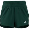 imageadidas Womens Pacer Training 3Stripes Woven HighRise ShortsCollegiate GreenWhite