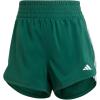 imageadidas Womens Pacer Training 3Stripes Woven HighRise ShortsCollegiate GreenWhite