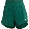 imageadidas Womens Pacer Training 3Stripes Woven HighRise ShortsCollegiate GreenWhite
