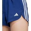 imageadidas Womens Pacer Training 3Stripes Woven HighRise ShortsDark BlueWhite