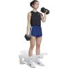 imageadidas Womens Pacer Training 3Stripes Woven HighRise ShortsDark BlueWhite