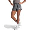imageadidas Womens Pacer Training 3Stripes Woven HighRise ShortsGresixWhite