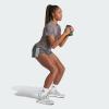 imageadidas Womens Pacer Training 3Stripes Woven HighRise ShortsGrey Six  White