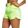 imageadidas Womens Pacer Training 3Stripes Woven HighRise ShortsLucid Lemon