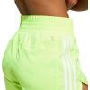 imageadidas Womens Pacer Training 3Stripes Woven HighRise ShortsLucid Lemon