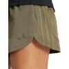 imageadidas Womens Pacer Training 3Stripes Woven HighRise ShortsOlive StrataNight Cargo
