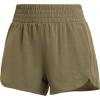 imageadidas Womens Pacer Training 3Stripes Woven HighRise ShortsOlive StrataNight Cargo