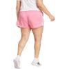 imageadidas Womens Pacer Training 3Stripes Woven HighRise ShortsPink Fusion