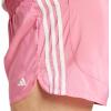 imageadidas Womens Pacer Training 3Stripes Woven HighRise ShortsPink Fusion