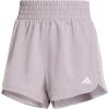 imageadidas Womens Pacer Training 3Stripes Woven HighRise ShortsPreloved Fig  White