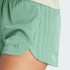 imageadidas Womens Pacer Training 3Stripes Woven HighRise ShortsPreloved Green
