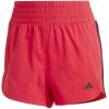 imageadidas Womens Pacer Training 3Stripes Woven HighRise ShortsPure RubyWhite