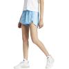 imageadidas Womens Pacer Training 3Stripes Woven HighRise ShortsSemi Blue BurstWhite