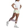 imageadidas Womens Pacer Training 3Stripes Woven HighRise ShortsSemi Green SparkWhite