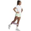 imageadidas Womens Pacer Training 3Stripes Woven HighRise ShortsSemi Green SparkWhite
