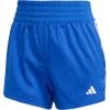 imageadidas Womens Pacer Training 3Stripes Woven HighRise ShortsTeam Royal BlueWhite