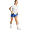 imageadidas Womens Pacer Training 3Stripes Woven HighRise ShortsTeam Royal BlueWhite