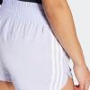 imageadidas Womens Pacer Training 3Stripes Woven HighRise ShortsViolet ToneWhite
