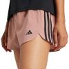 imageadidas Womens Pacer Training 3Stripes Woven HighRise ShortsWarm ClayBlack