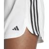 imageadidas Womens Pacer Training 3Stripes Woven HighRise ShortsWhiteBlack