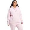 imageadidas womens Essentials Linear Fleece HoodieClear PinkWhite