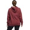 imageadidas womens Essentials Linear Fleece HoodieLegacy RedWhite