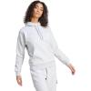 imageadidas womens Essentials Linear Fleece HoodieLight Grey HeatherWhite