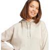 imageadidas womens Essentials Linear Fleece HoodieWonder AluminaWhite