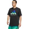 imageadidas Mens Basketball Graphic TShirtBlackLime Burst