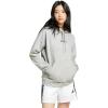 imageadidas womens Essentials Linear Fleece HoodieMedium Grey HeatherBlack