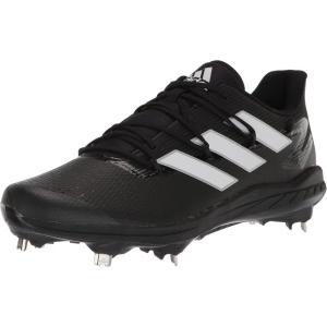 imageadidas Mens Adizero Afterburner 8 CleatsBlackTeam Power RedSilver Metallic
