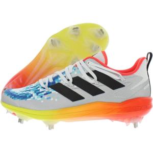 imageadidas Mens Adizero Afterburner 8 CleatsSilver MetallicCore BlackSolid Redmulticolored