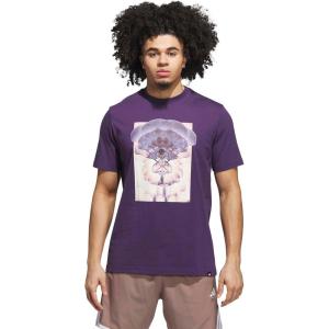 imageadidas Mens Basketball Graphic TShirtAurora PlumKaleidoscope Hoop