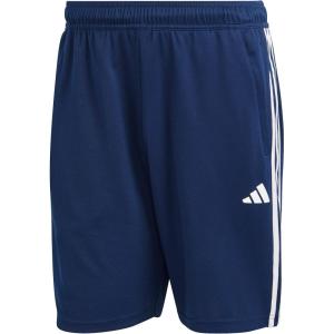 imageadidas Mens Train Essentials Piqu 3Stripes Training ShortsDark BlueWhite