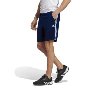 imageadidas Mens Train Essentials Piqu 3Stripes Training ShortsDkblueWhite
