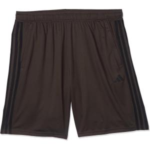 imageadidas Mens Train Essentials Piqu 3Stripes Training ShortsShadow OliveBlack
