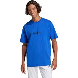 imageadidas Originals Mens Essentials Linear Single Jersey TShirtTeam Royal BlueBlack
