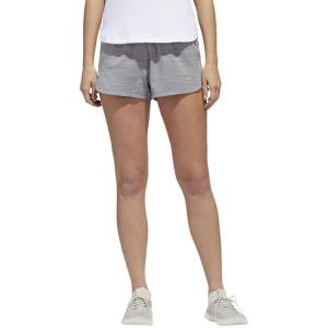 imageadidas Womens 3Stripes Woven Shorts LegendMedium Grey HeatherBlack