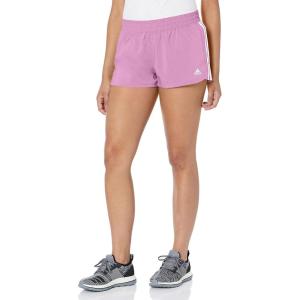 imageadidas Womens 3Stripes Woven Shorts LegendPulse LilacWhite
